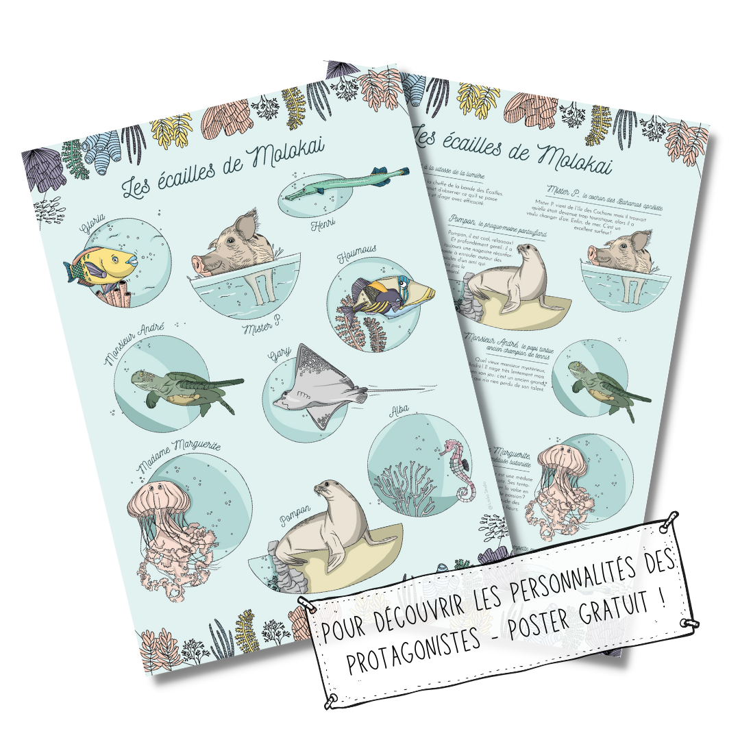 Poster "Les écailles de Molokai"