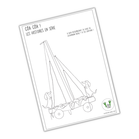 Coloriage - Les voiles de catamaran